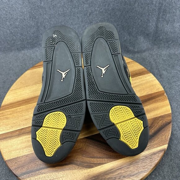 Mens Jordan 4 Retro Thunder Black And Yellow 9.5 2012 308497-008 - Picture 9 of 14
